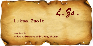 Luksa Zsolt névjegykártya