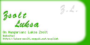 zsolt luksa business card